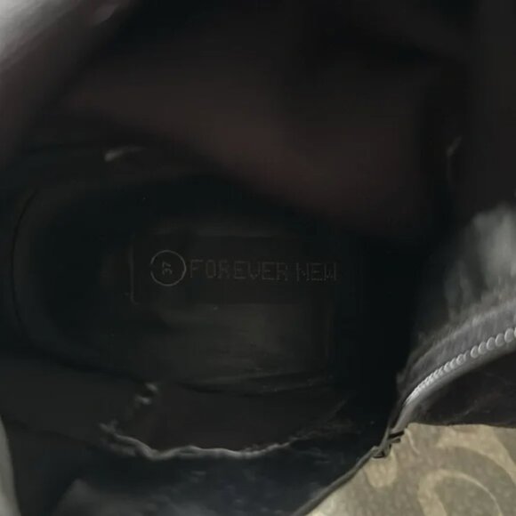 Like new, black suede knee high boots size 37 EU, 6.5 US , FOREVER NEW , - Picture 4 of 9